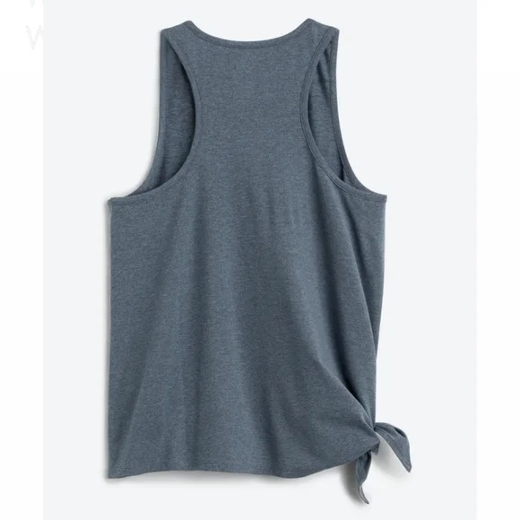 Market And Spruce Women's Blue Side Tie Tank - Picture 2 of 8